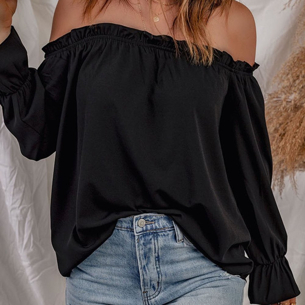 Black Off The Shoulders Shirt